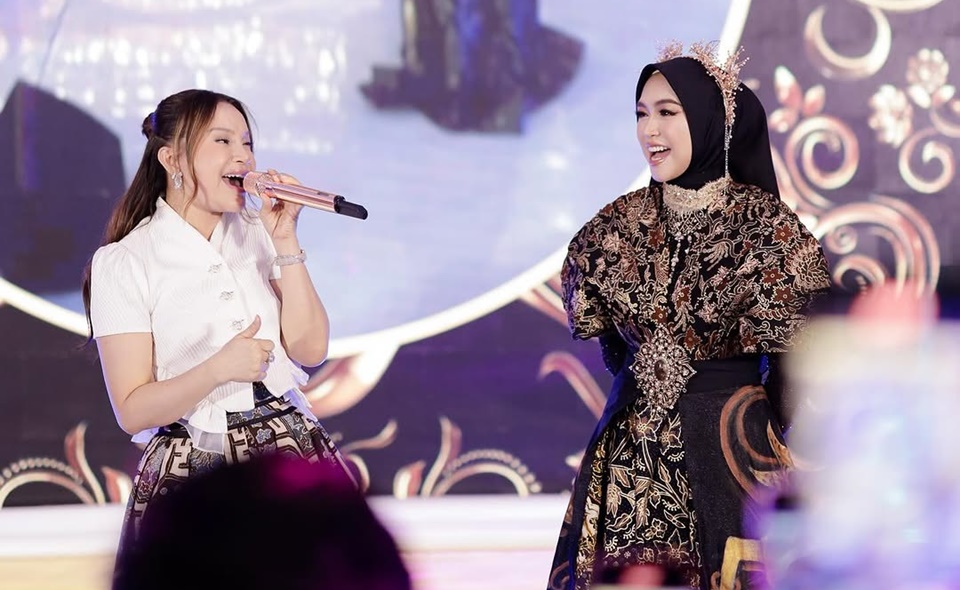 Penampilan Rossa di Birthday Party Ria Ricis dan Moana [Instagram]